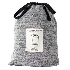 Carefree Threads Black Lounge Top With Pocket